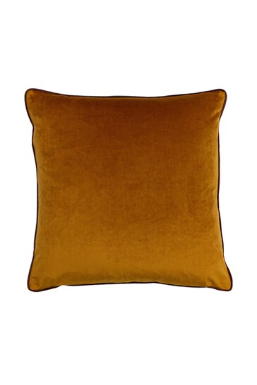 furn. Pumpkin Orange Gemini Double Piped Feather Filled Cushion