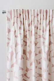 Jasper Conran London Pink Pencil Pleat Blackout Floral Leaf Curtain - Image 4 of 6