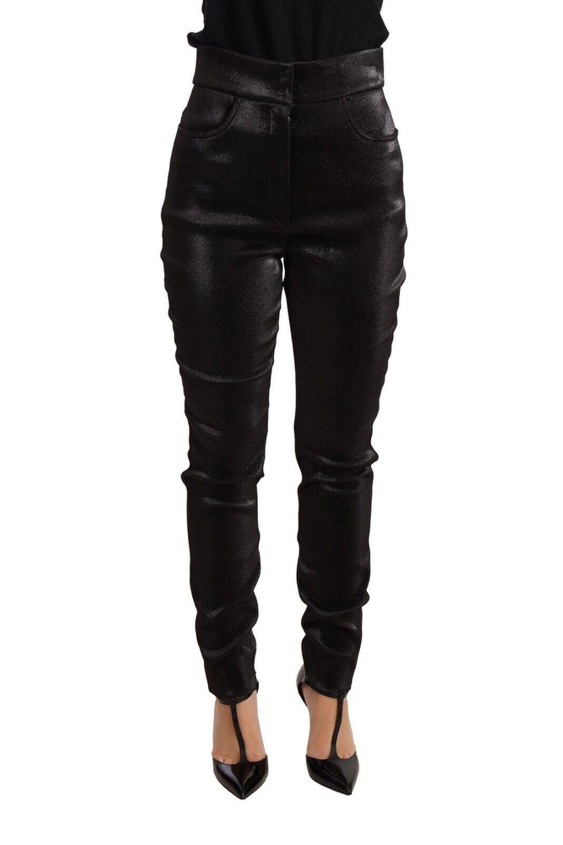 Skinny cropped shop black trousers