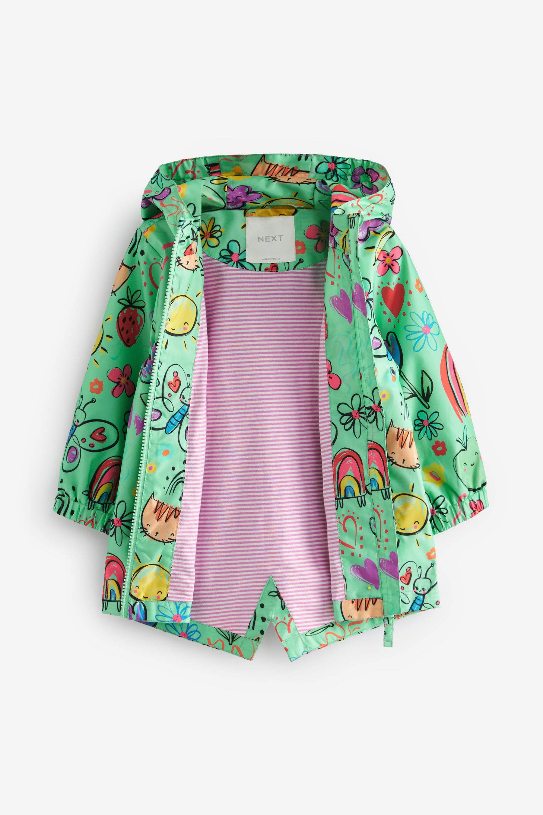 Buy Green Shower Resistant Printed Cagoule 3mths 7yrs from the Next UK online shop