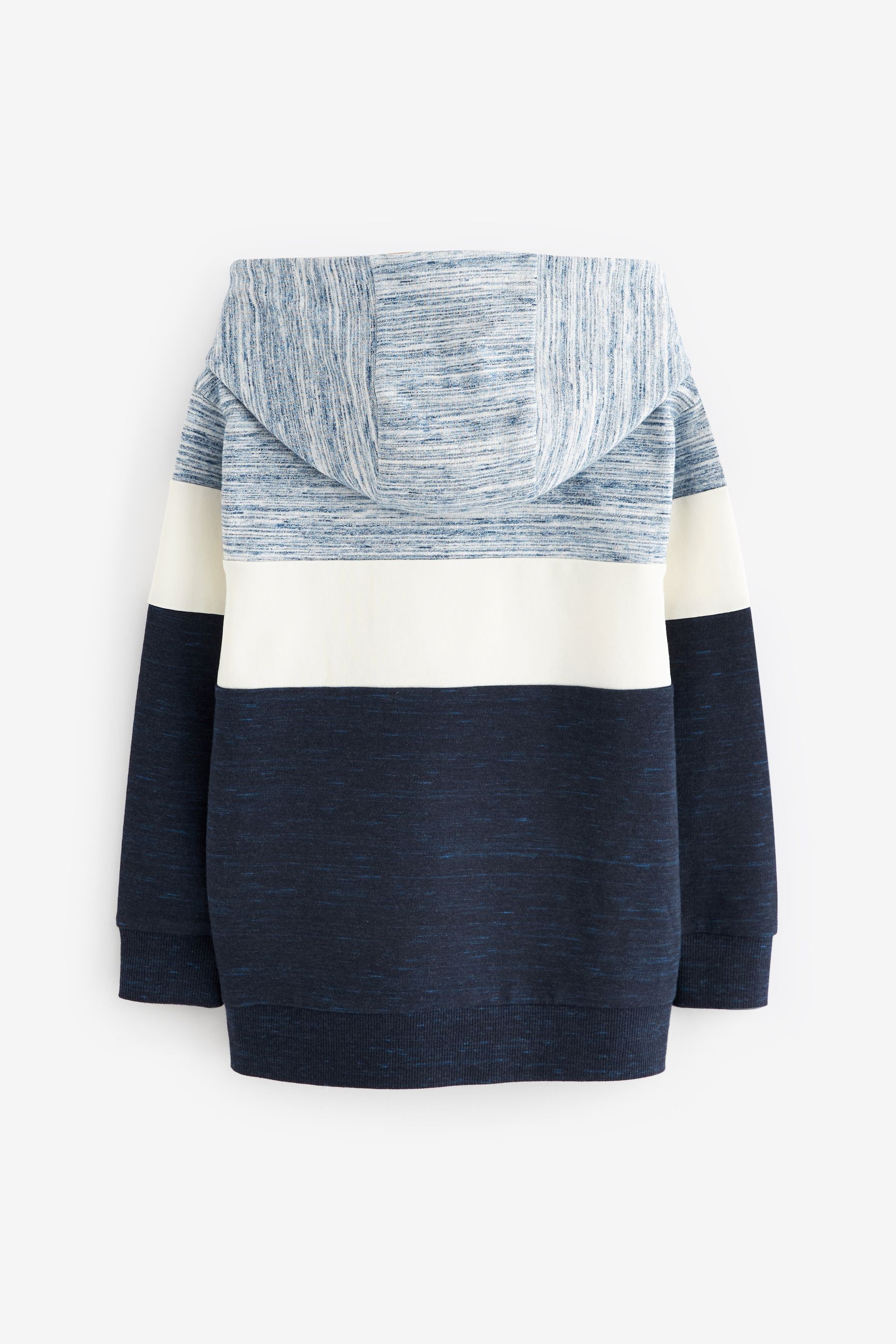 Buy Navy Blue Cream Marl Colourblock Hoodie 3 16yrs from Next Luxembourg