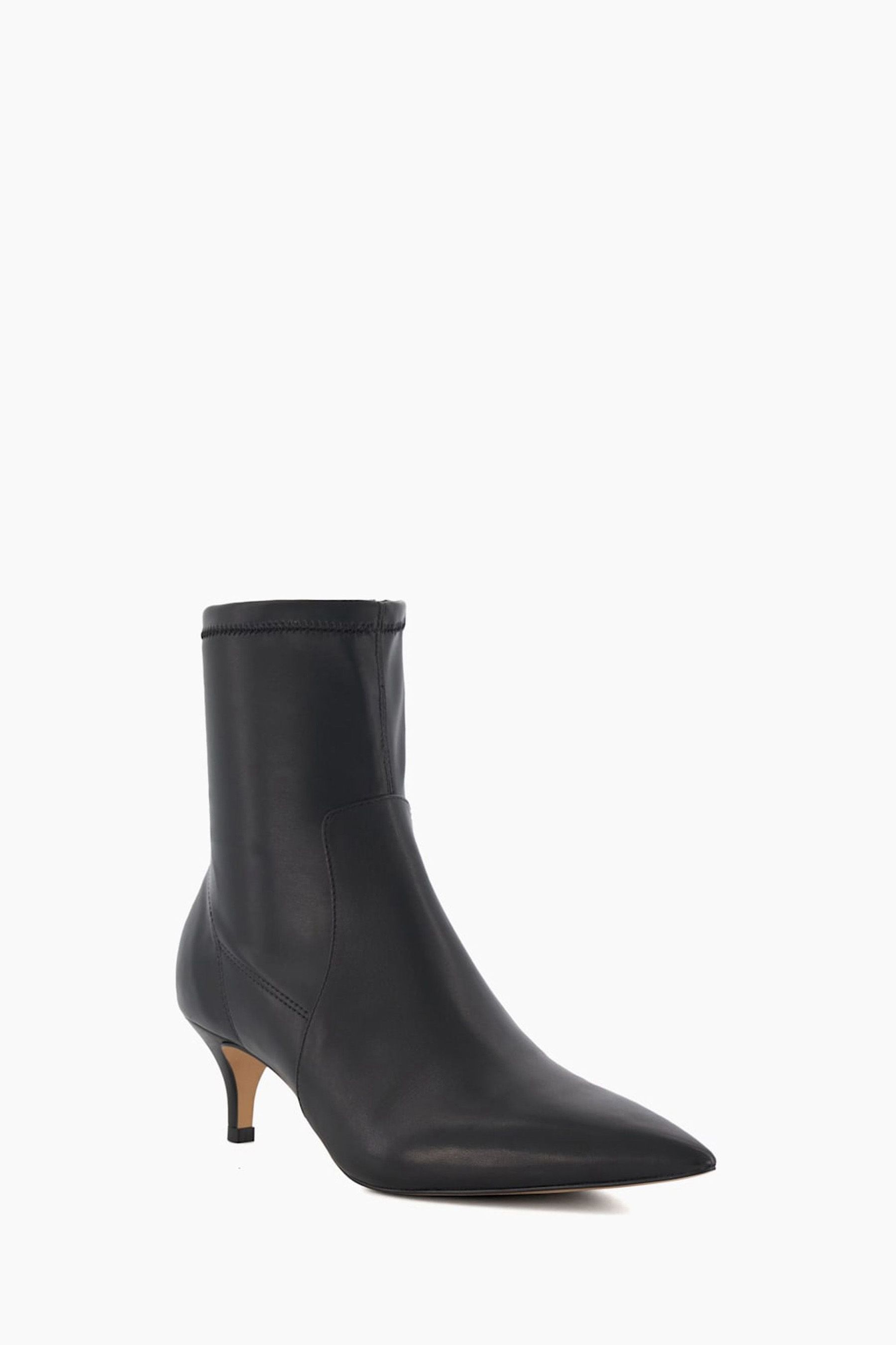 Kitten heel black ankle boots online