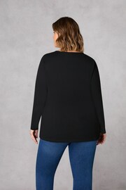 Live Unlimited Cotton Slub V-Neck Long Sleeve T-Shirt - Image 2 of 4