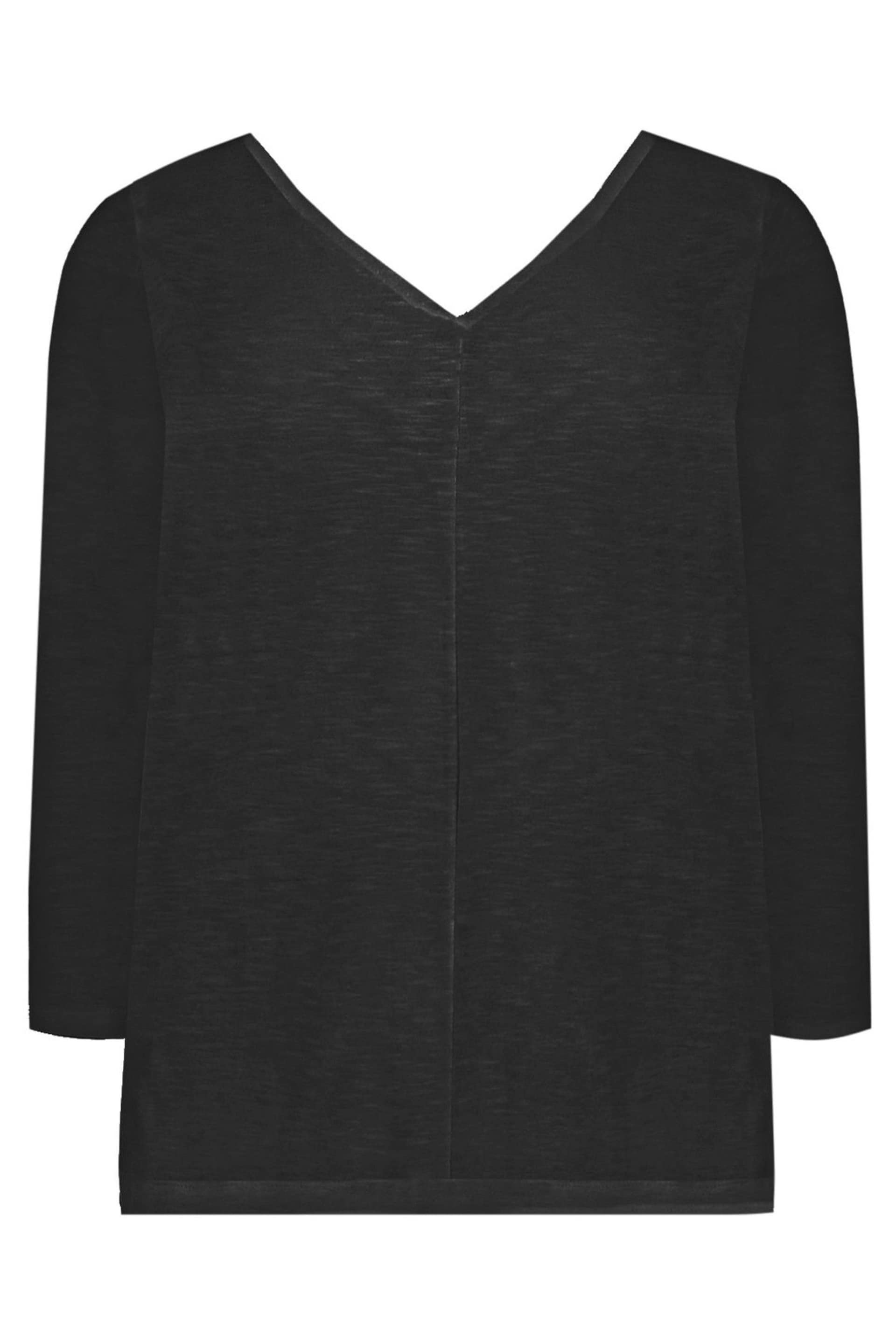 Live Unlimited Cotton Slub V-Neck Long Sleeve T-Shirt - Image 4 of 4