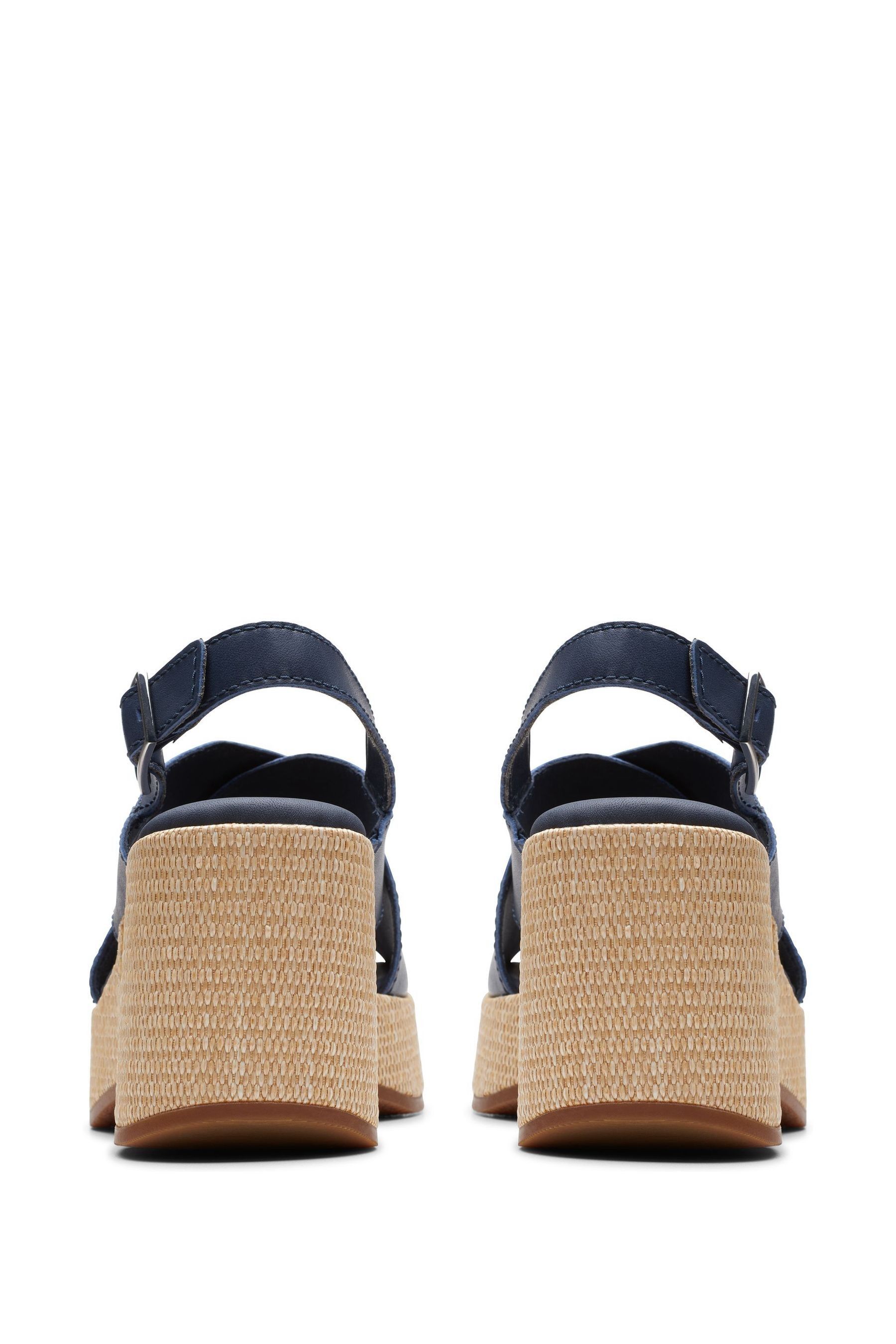 Clarks Blue Nubuck Manon Wish Sandals