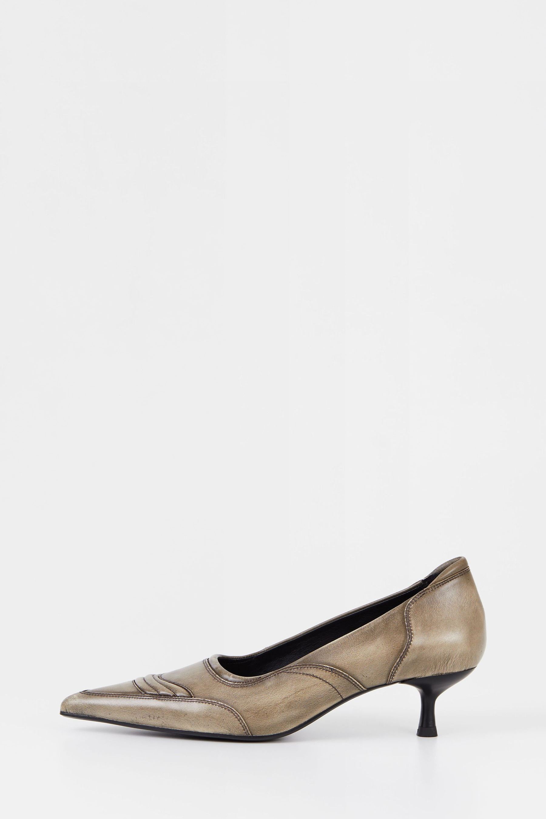 Buy Vagabond Grey Lykke Moto Detail Kitten Heels from Next Luxembourg