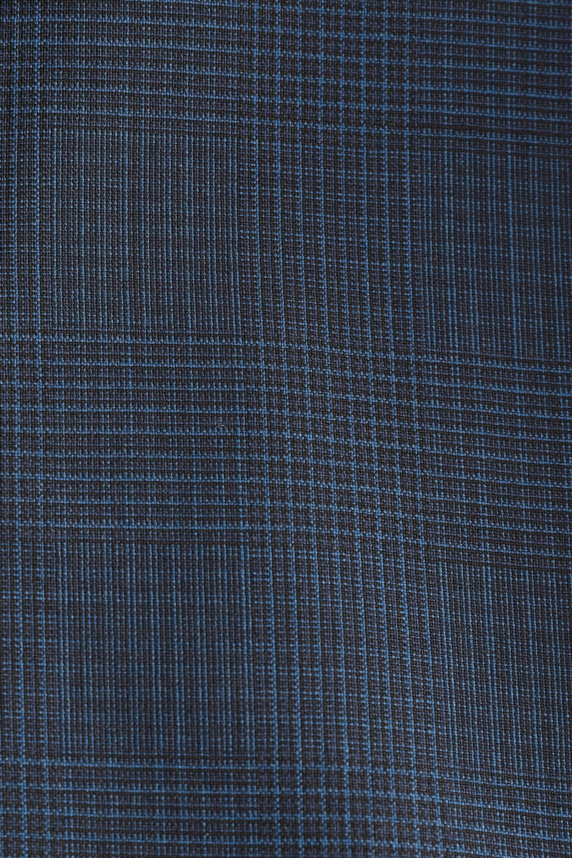 Navy Blue Check Suit Jacket - Image 11 of 11