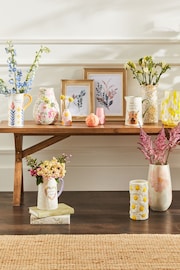 Multi Pretty Floral Print Ceramic Flower Vase - Image 3 of 5