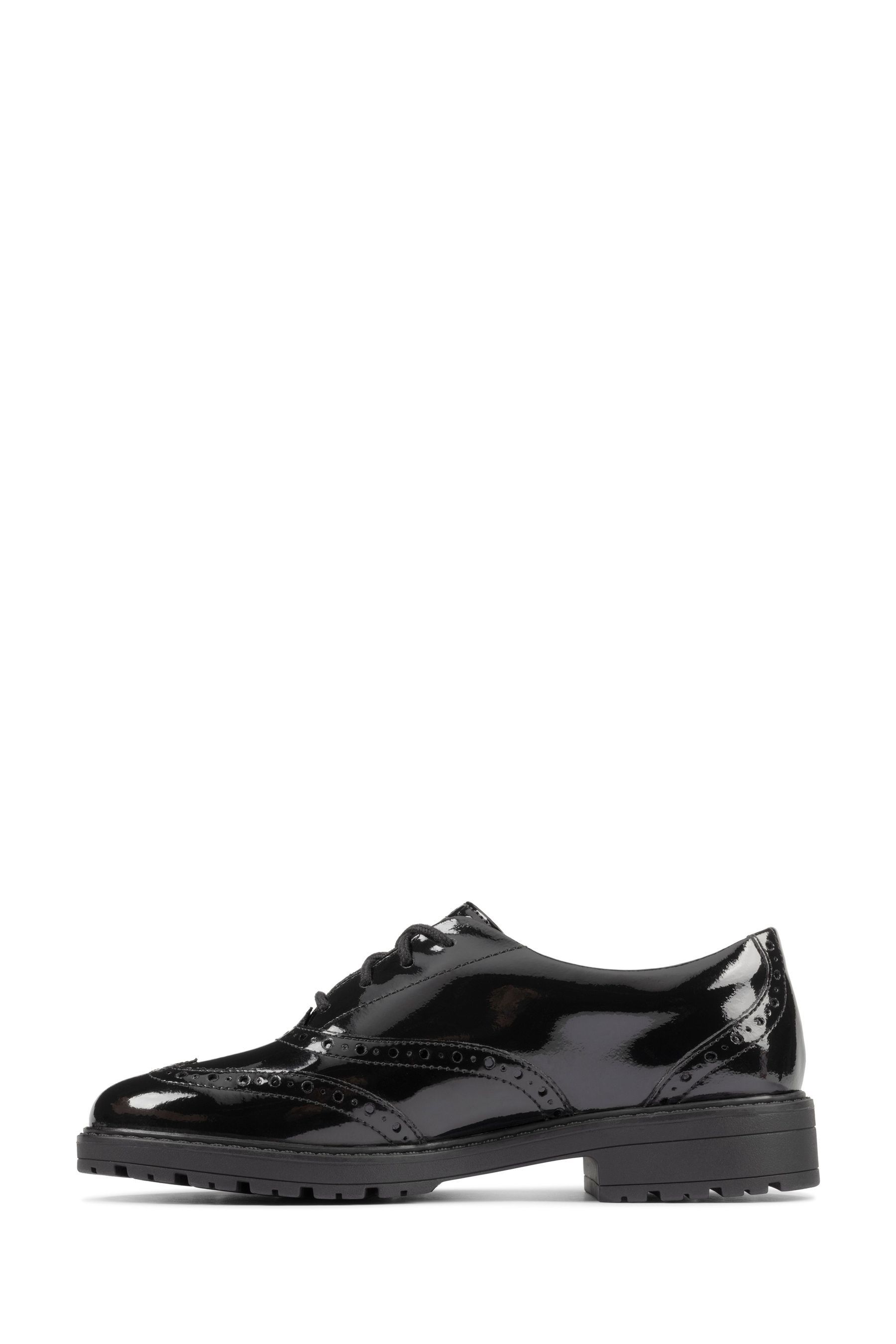 Black patent platform brogues online