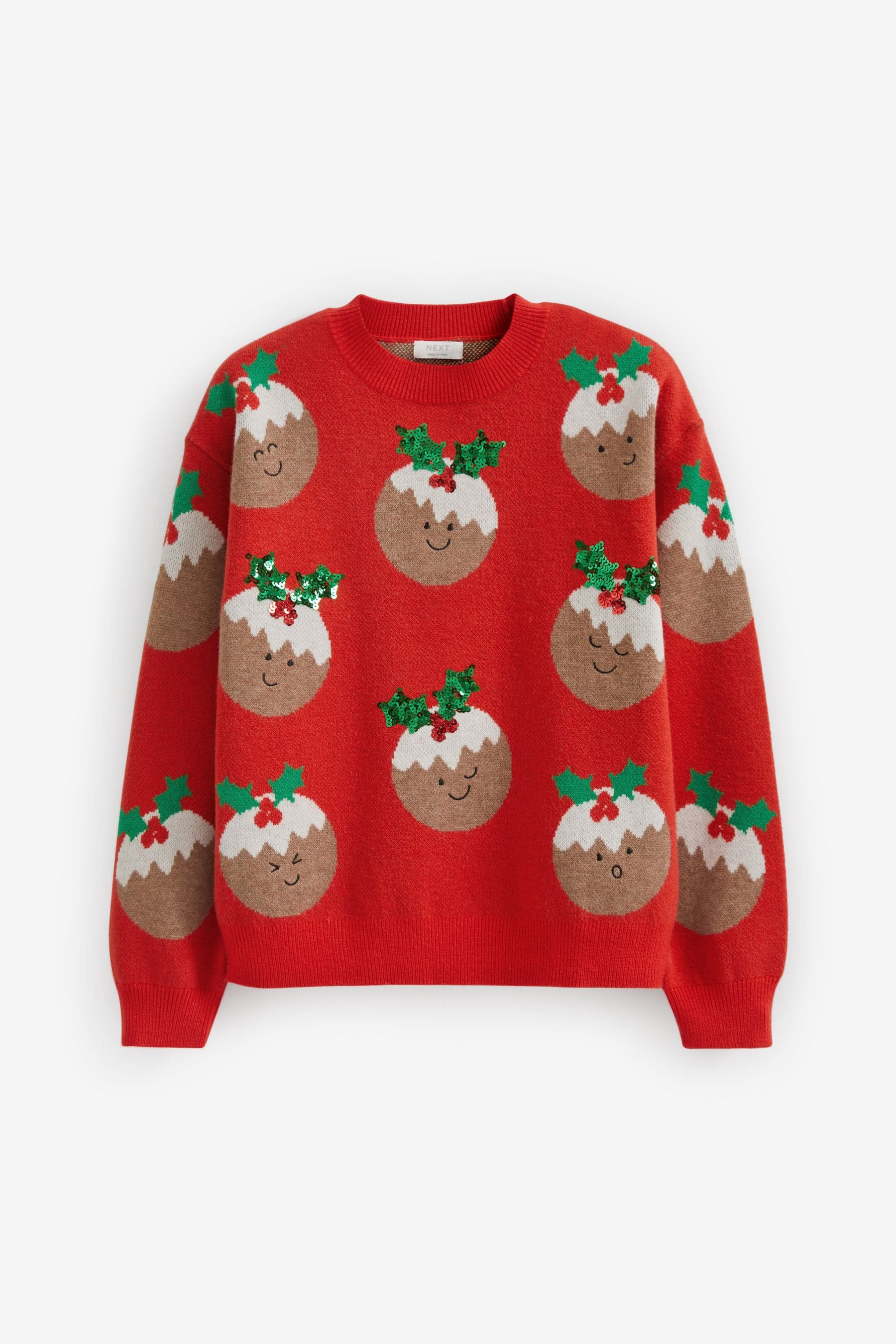Womens christmas pudding jumper top