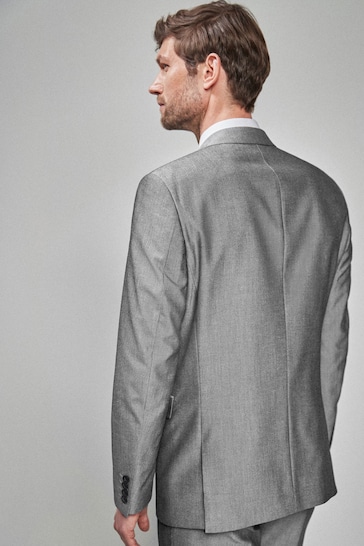 Light Grey Tailored Two Button Suit Jacket