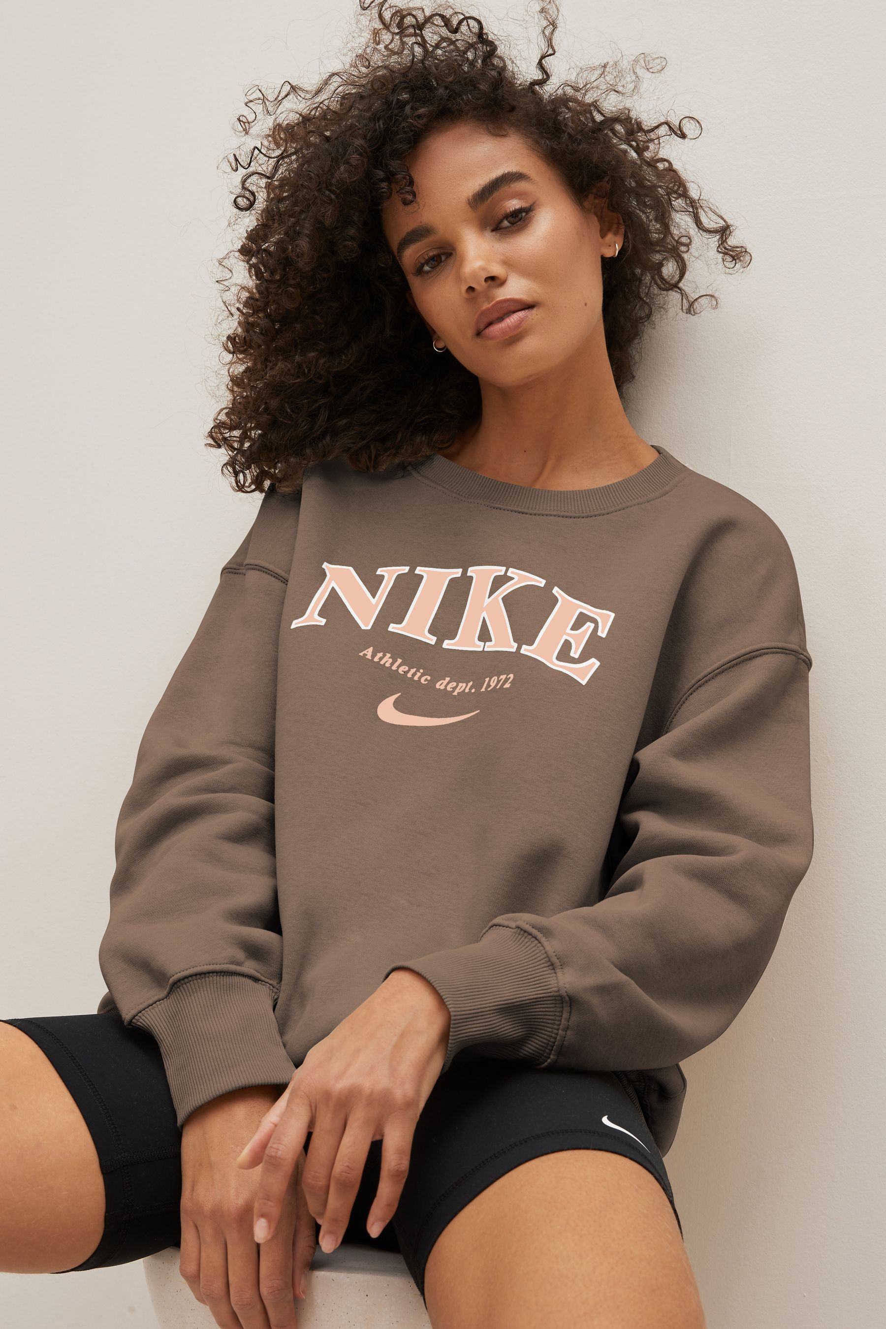 Nike varsity sweatshirt dress shop