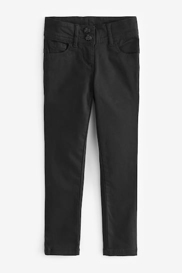 Black Skinny Jean Style School Trousers (3-16yrs)
