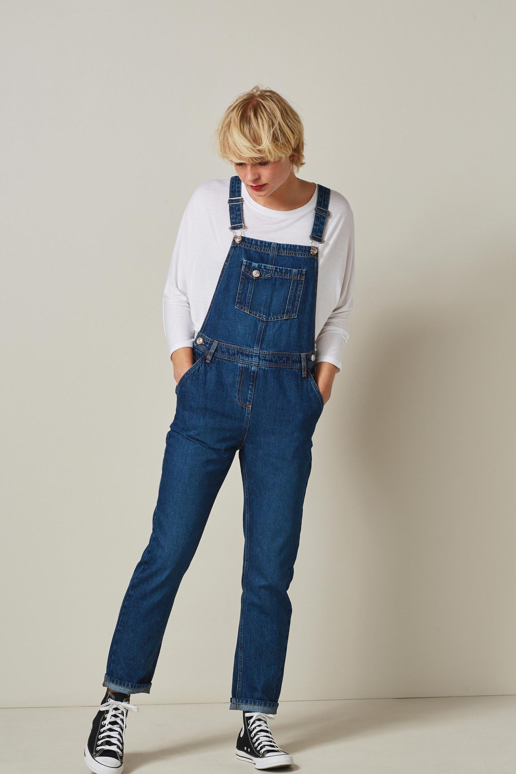 Tapered dungarees deals