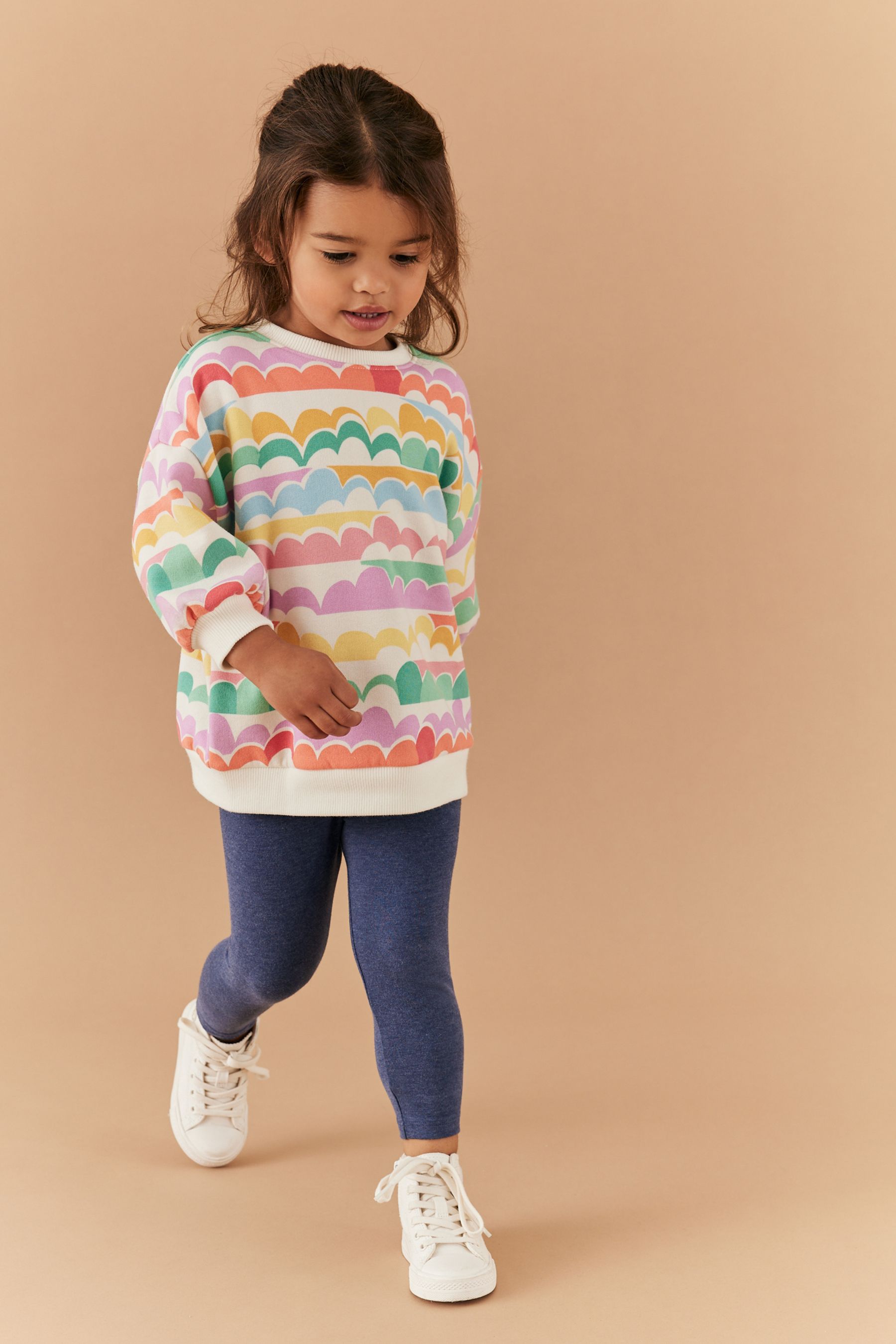 Buy Rainbow Relaxed Fit Sweater And Leggings Set 3mths 7yrs from Next Luxembourg