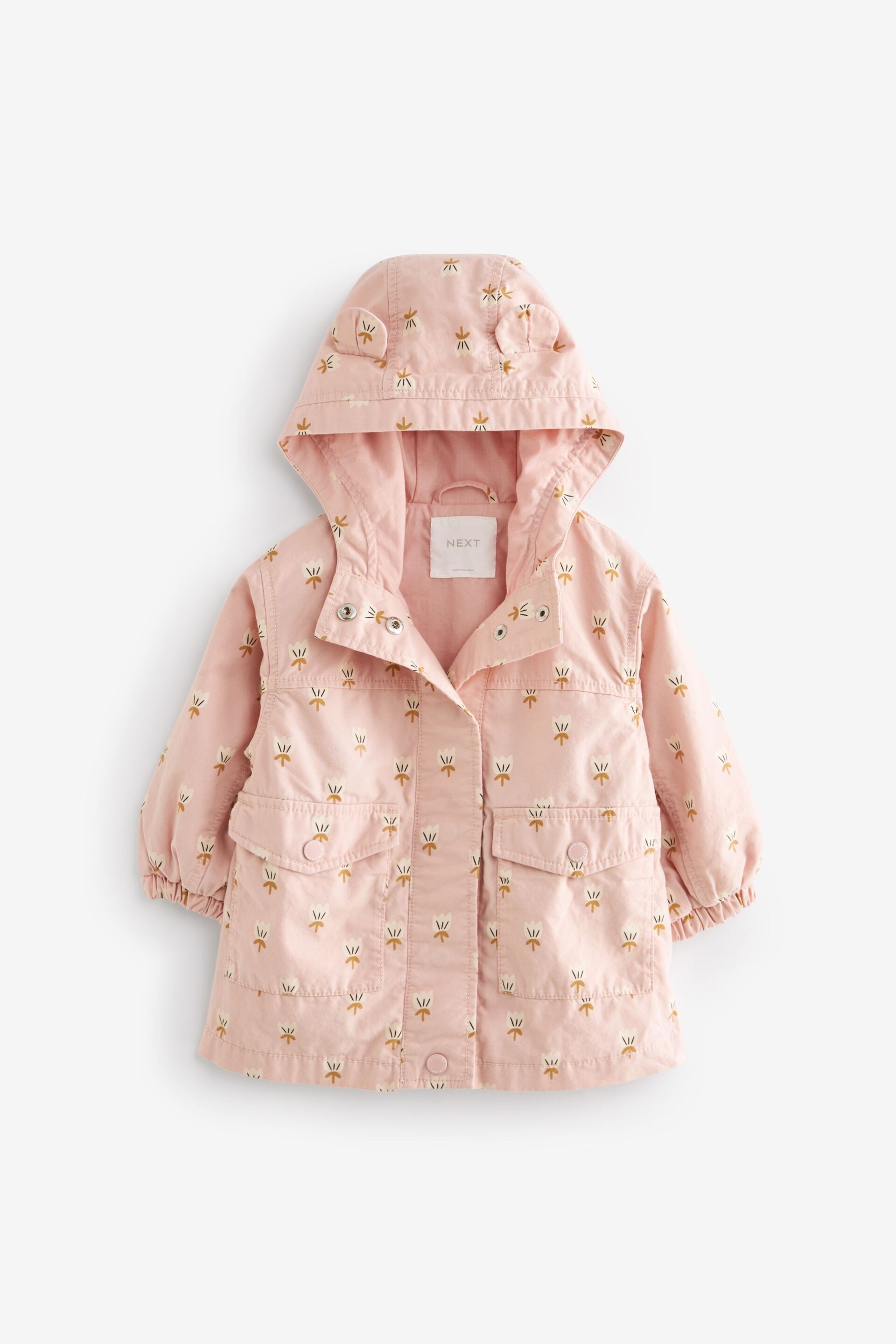 Pink Shower Resistant Cotton Trench Coat (3mths-7yrs) - Image 4 of 7