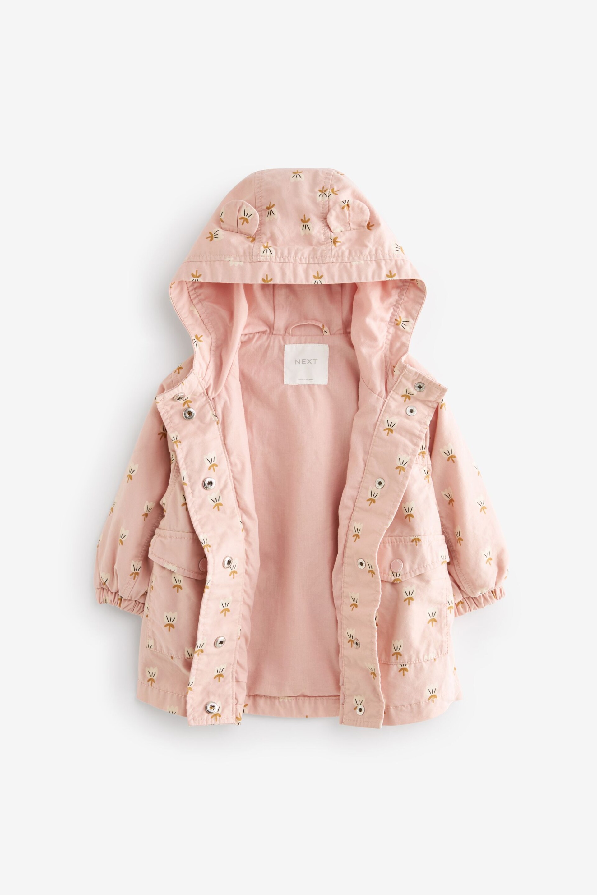 Pink Shower Resistant Cotton Trench Coat (3mths-7yrs) - Image 5 of 7