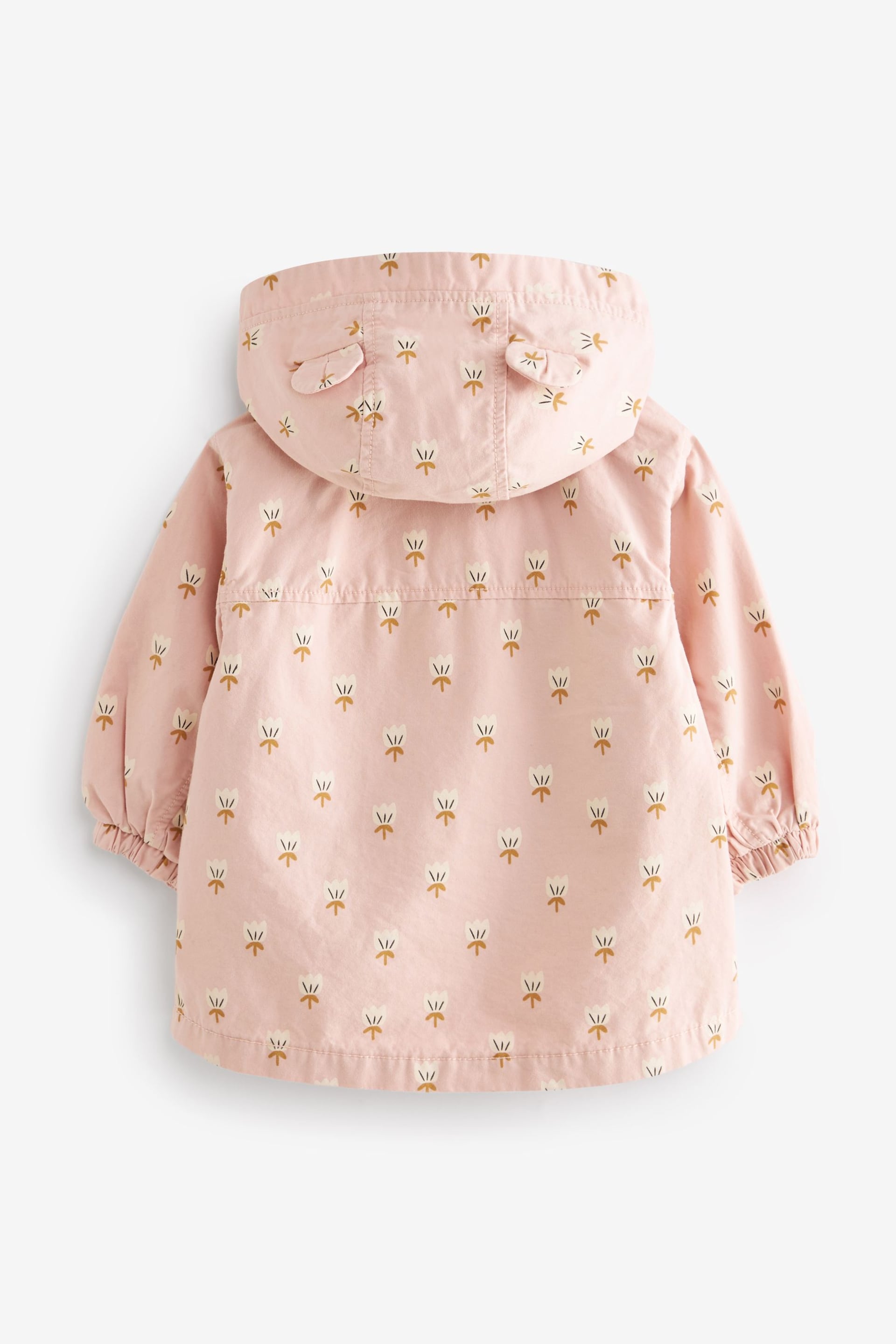 Pink Shower Resistant Cotton Trench Coat (3mths-7yrs) - Image 6 of 7