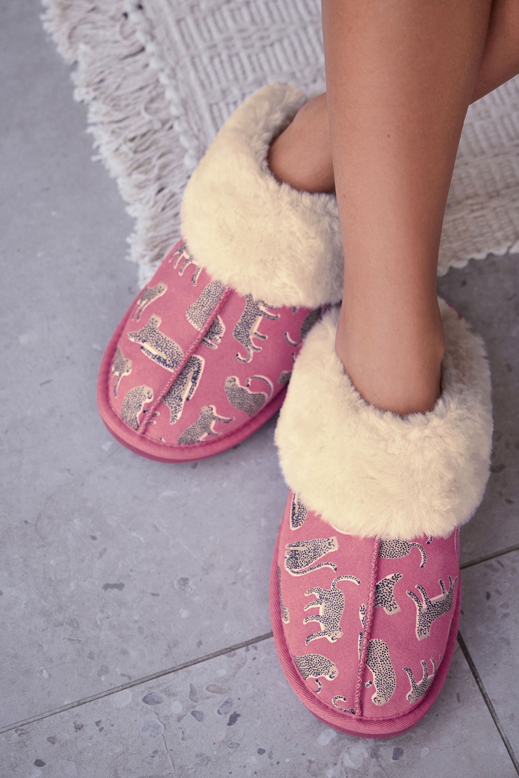 Buy Pink Lionel Scion at Next Suede Mule Slippers from Next Luxembourg