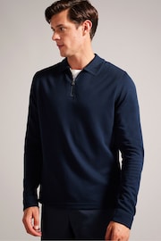 Ted Baker Blue Karpol Regular Soft Touch Polo Shirt - Image 1 of 6