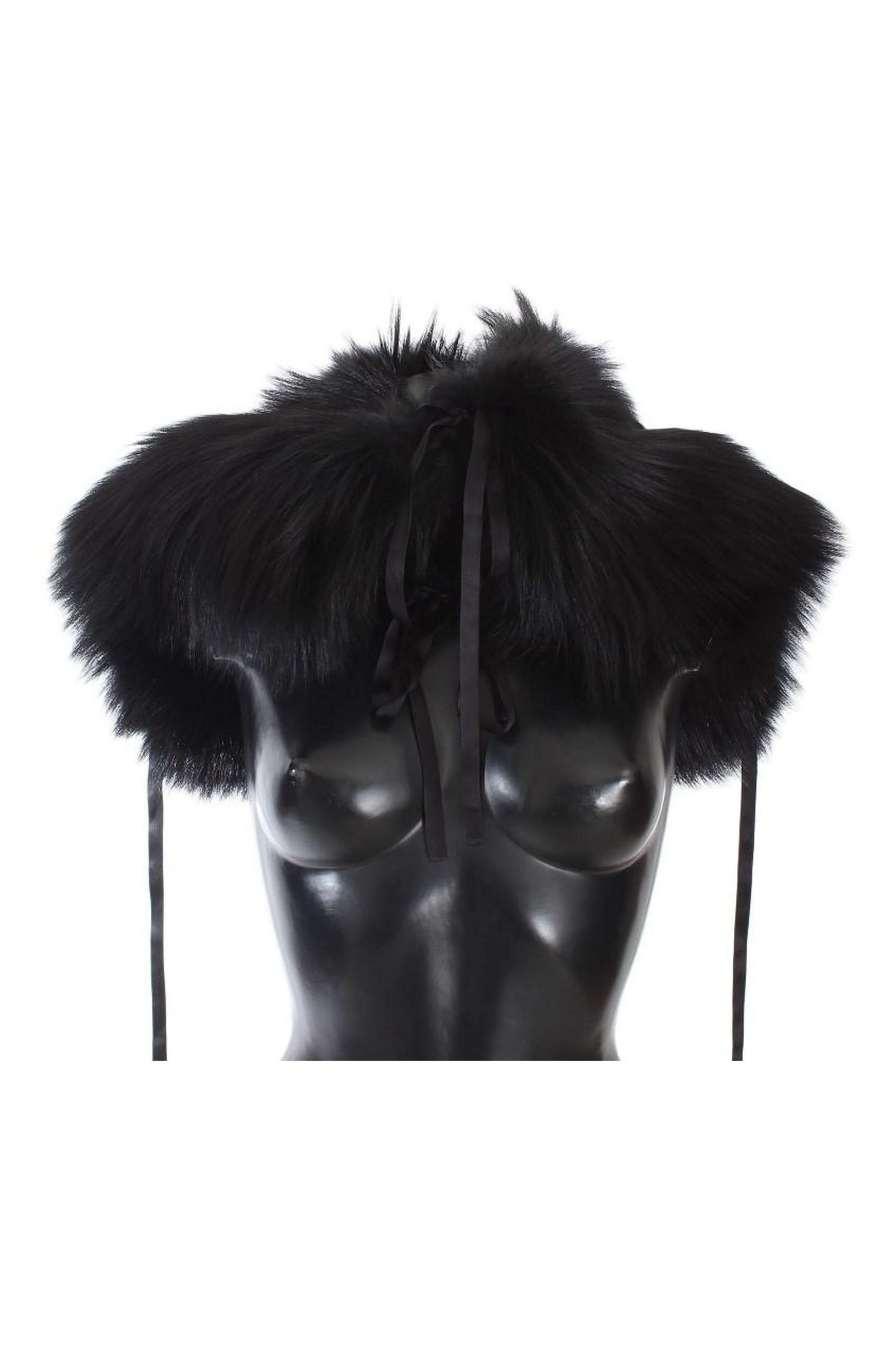 Black fur shop shoulder wrap