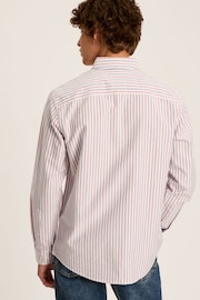 Joules Oxford Red/Blue Striped Classic Fit Shirt - Image 4 of 7