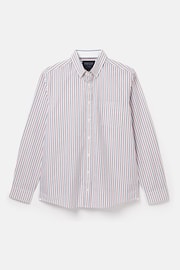 Joules Oxford Red/Blue Striped Classic Fit Shirt - Image 7 of 7