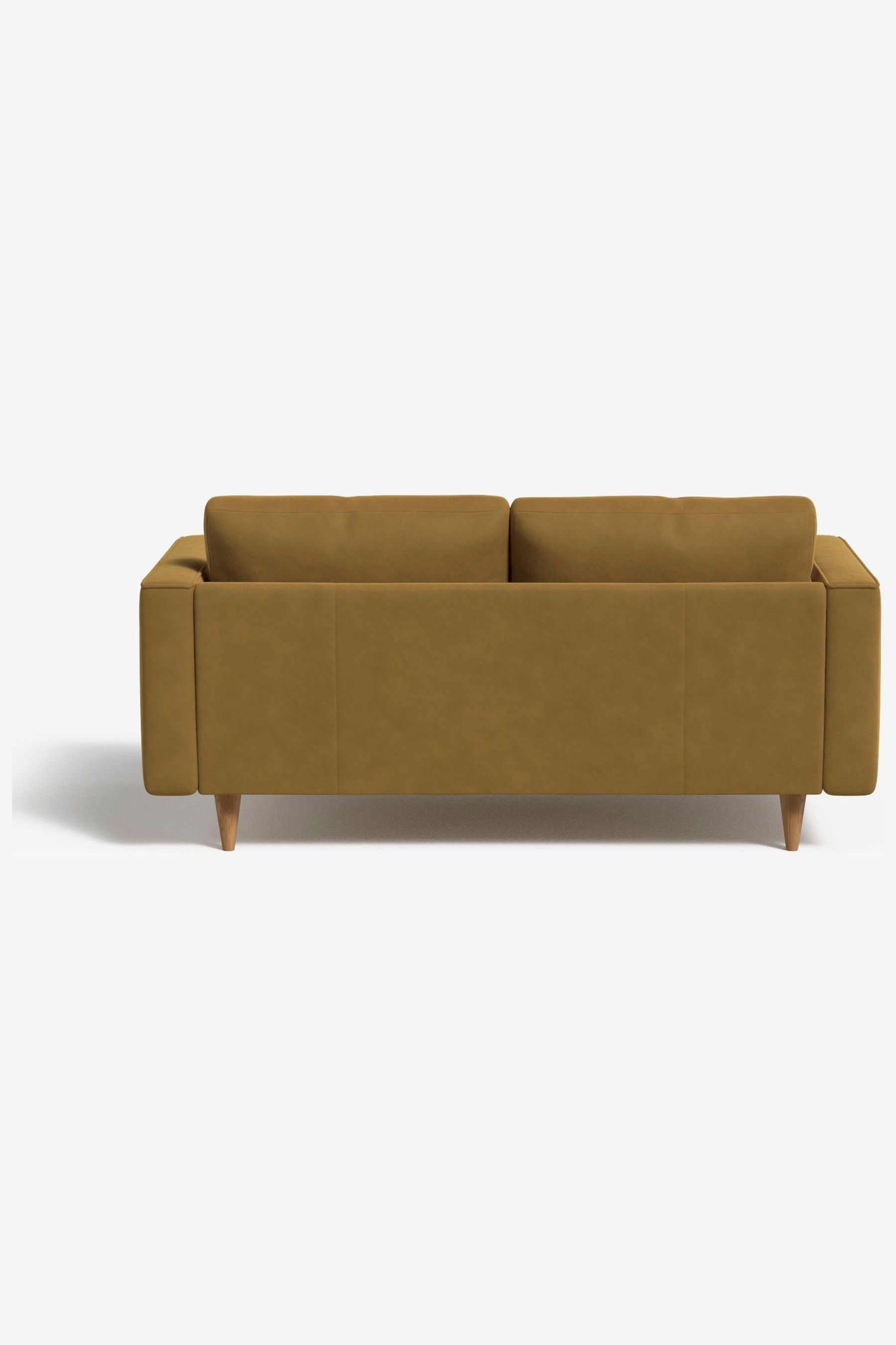 Buy MADE.COM Matt Velvet Ochre Yellow Scott 2 Seater Sofa from the