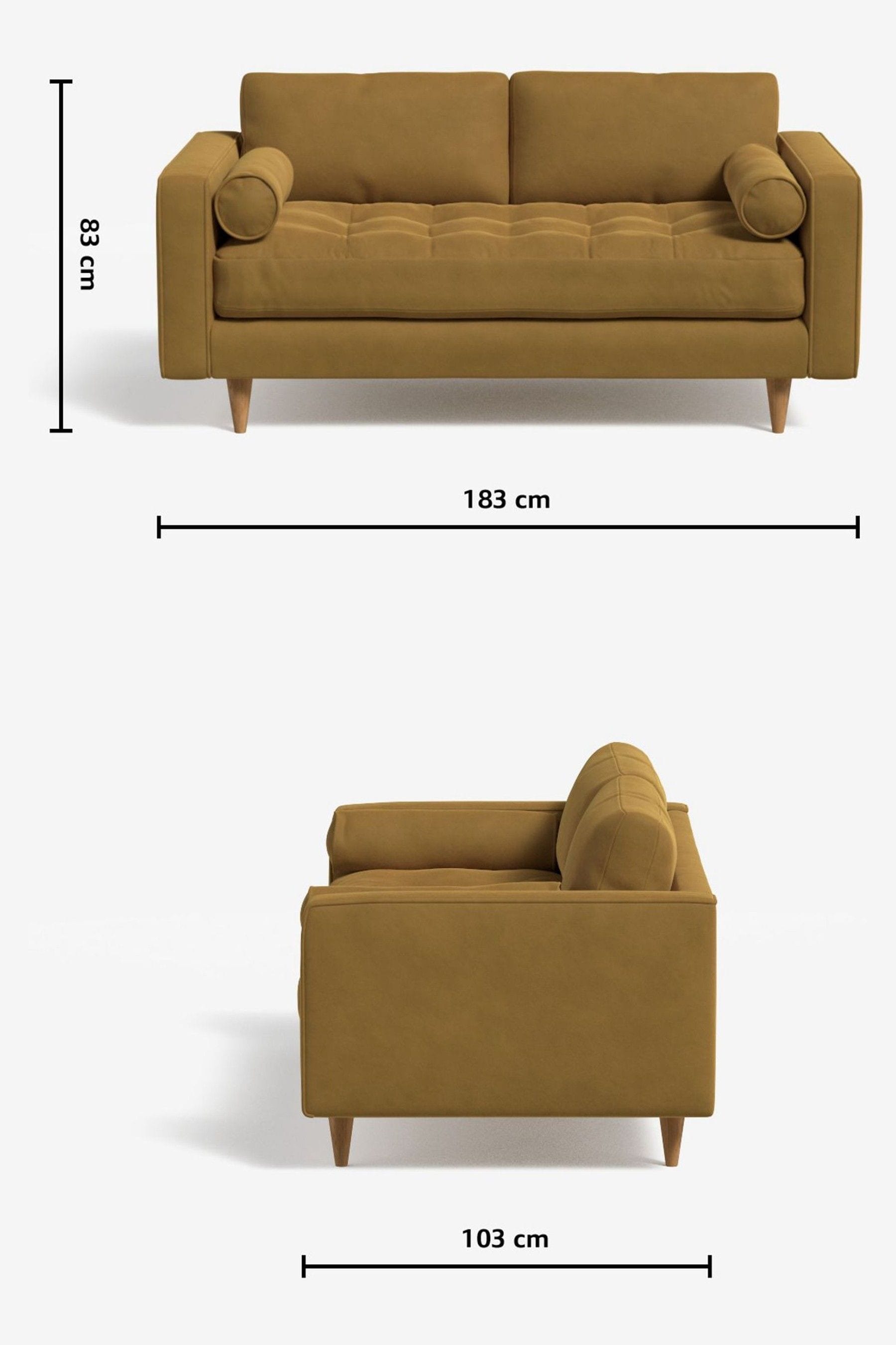 Scott top velvet sofa