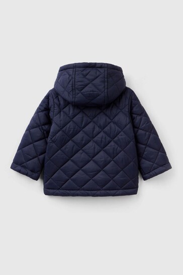 Benetton Navy Blue Quilted Jacket