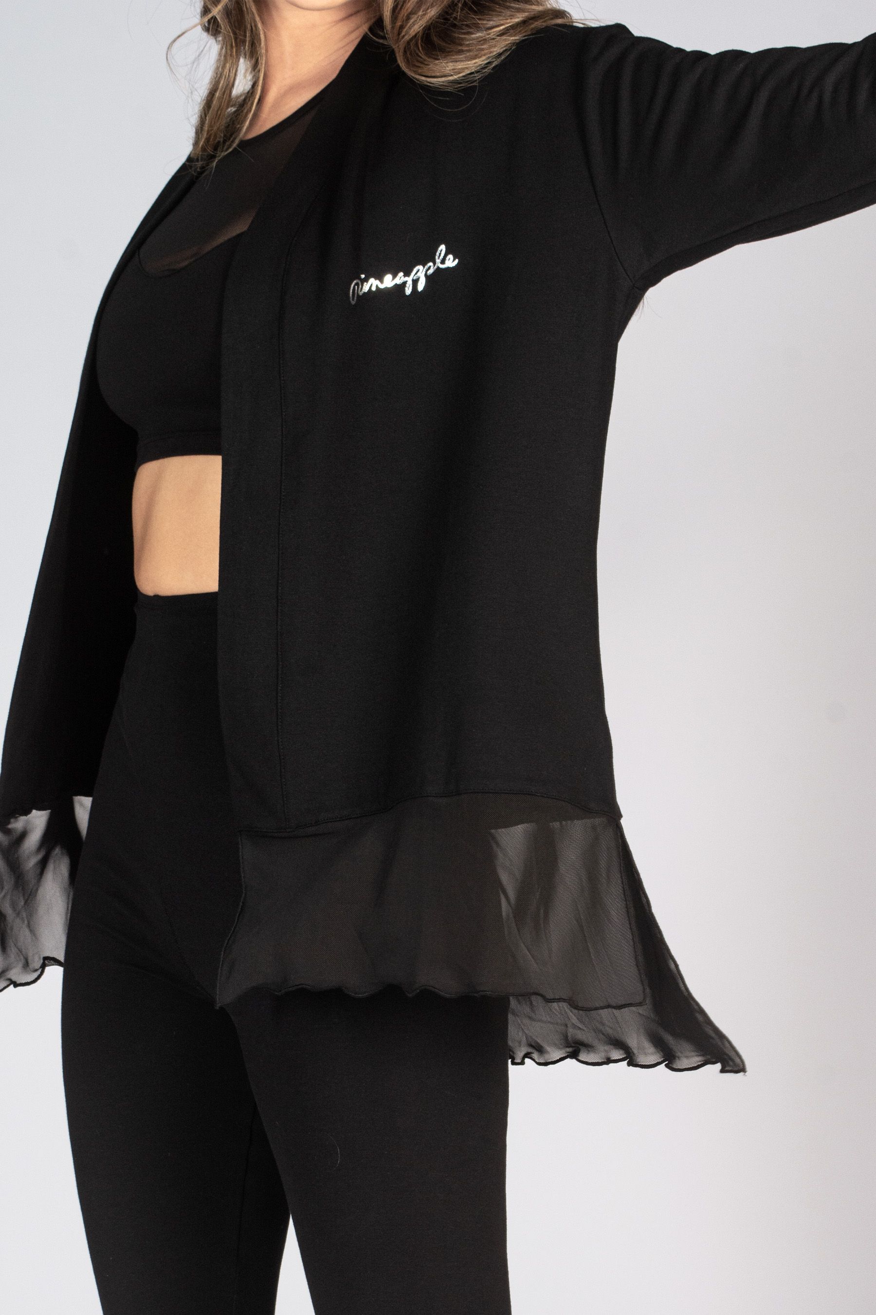 Buy Pineapple Womens Mesh Hem Black Cardigan from the Next UK