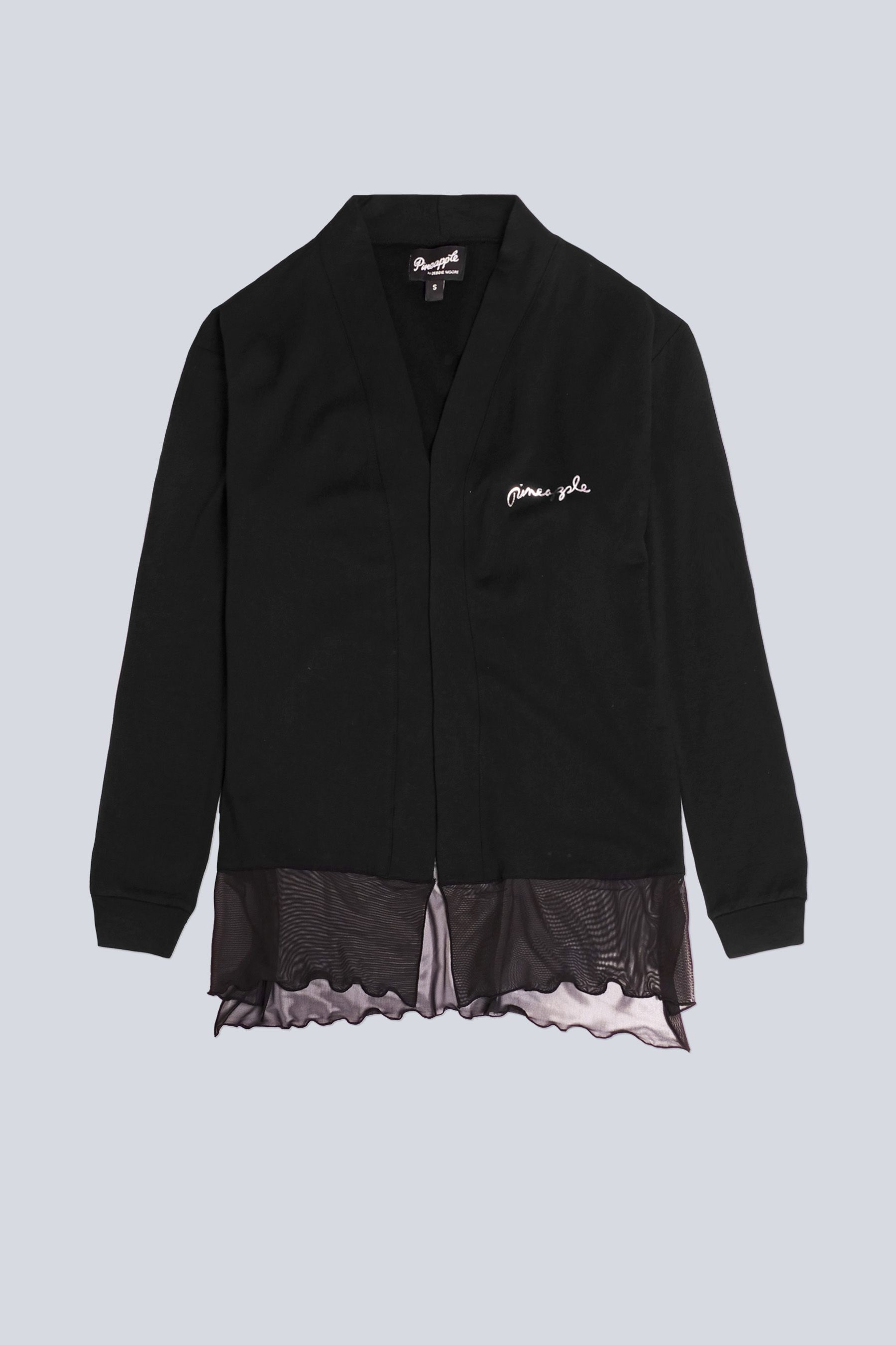 Mesh black cardigan discount