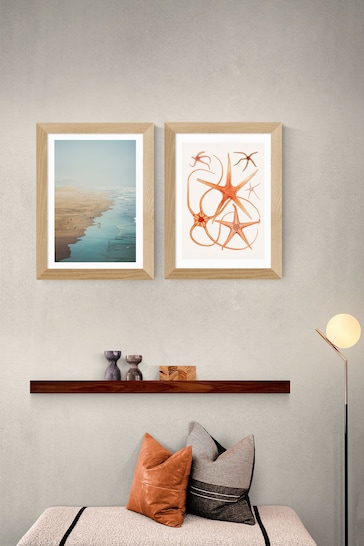 East End Prints Set of 2 White Ocean Wall Prints Set by Oh Fine! Art