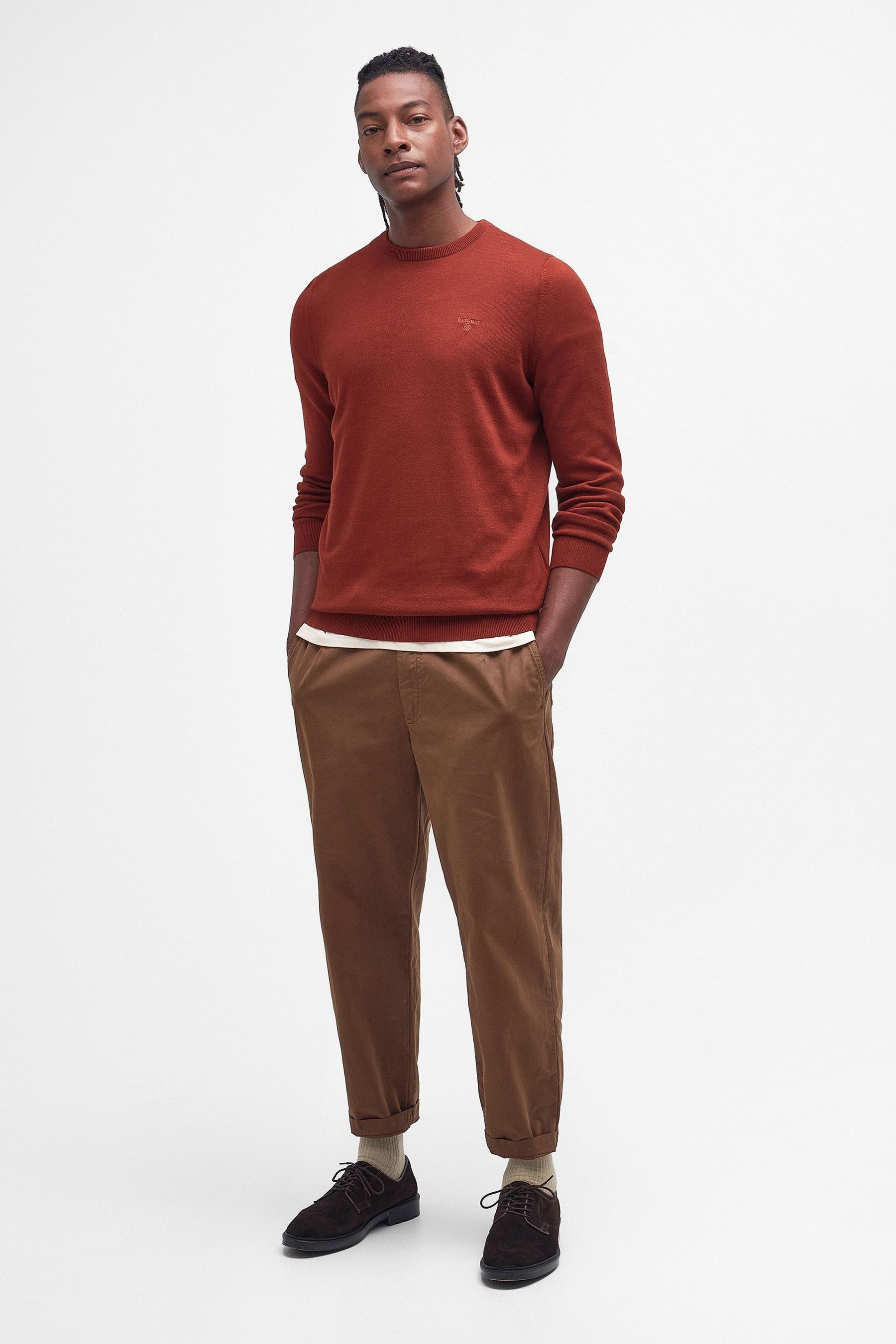 Barbour chinos mens red on sale