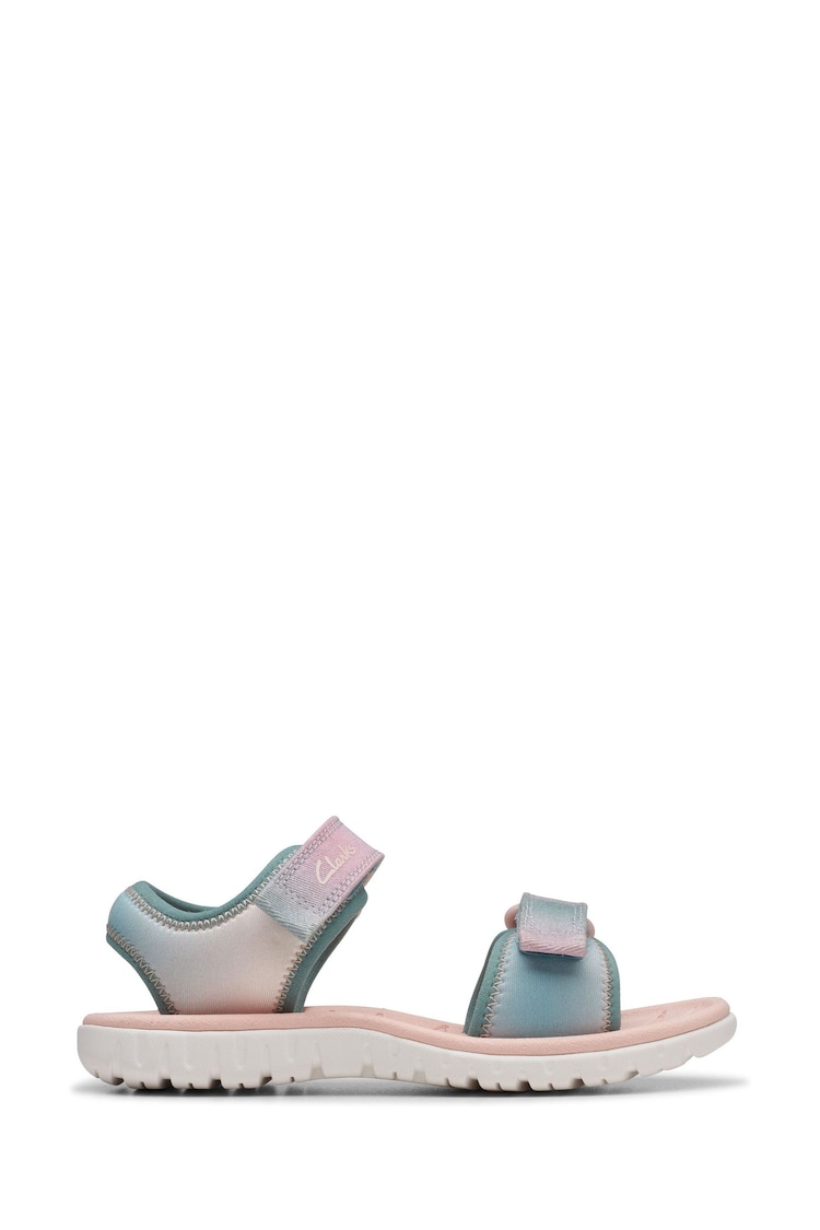 Clarks Pink Pastel Surfingtide Kids Sandals - Image 1 of 7