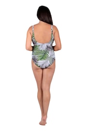Seaspray Green Hawaii Palm Tummy Control Longer Length Swimsuit - Image 4 of 6