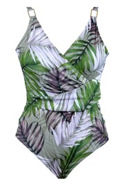 Seaspray Green Hawaii Palm Tummy Control Longer Length Swimsuit - Image 6 of 6