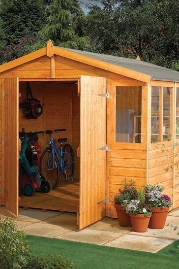 Rowlinson Honey Brown Garden 9 x 6ft Workshop With Assembly