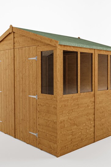 Rowlinson Honey Brown 9x12 Garden 9 x 6ft Workshop With Assembly