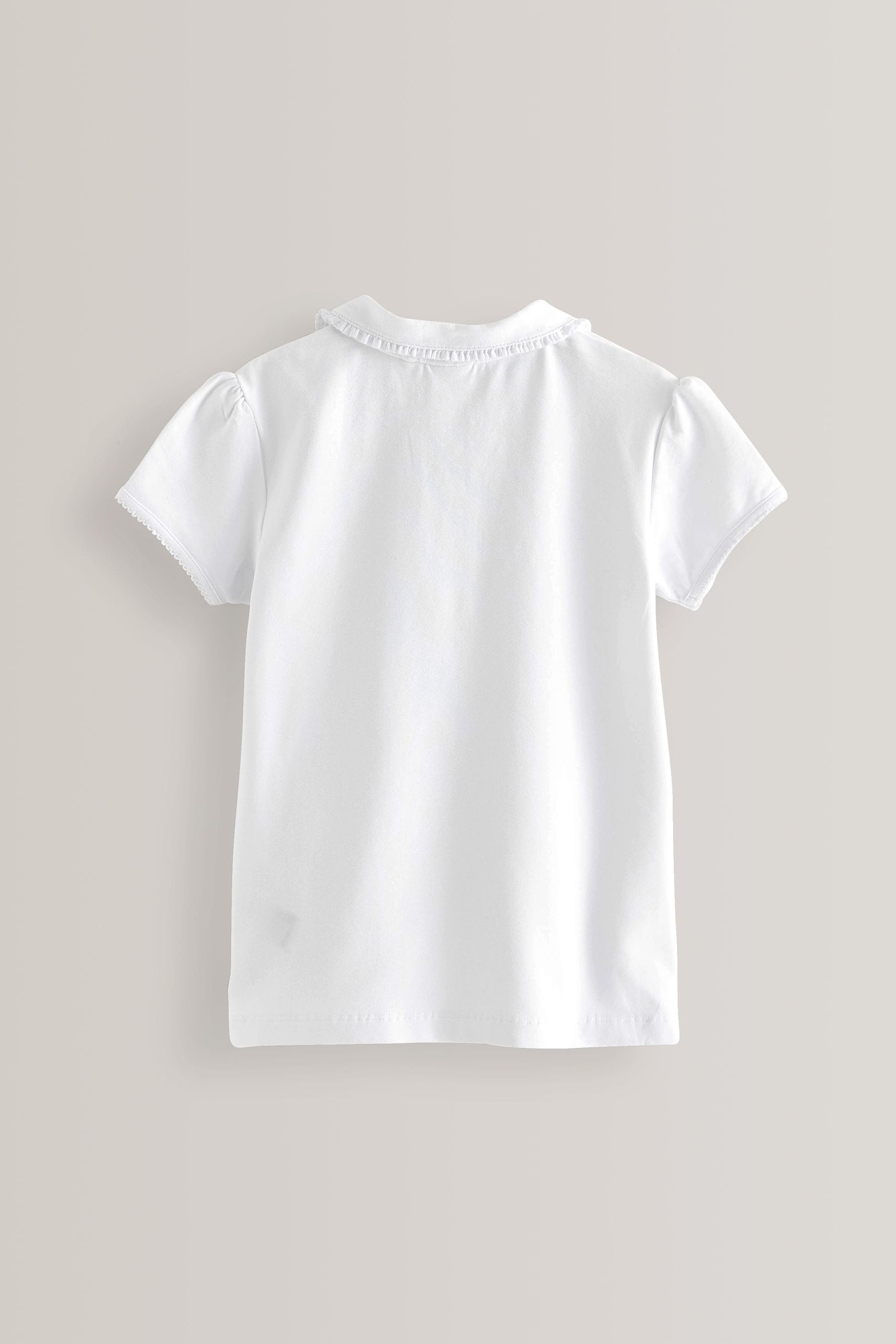 Girls white polo tops hot sale