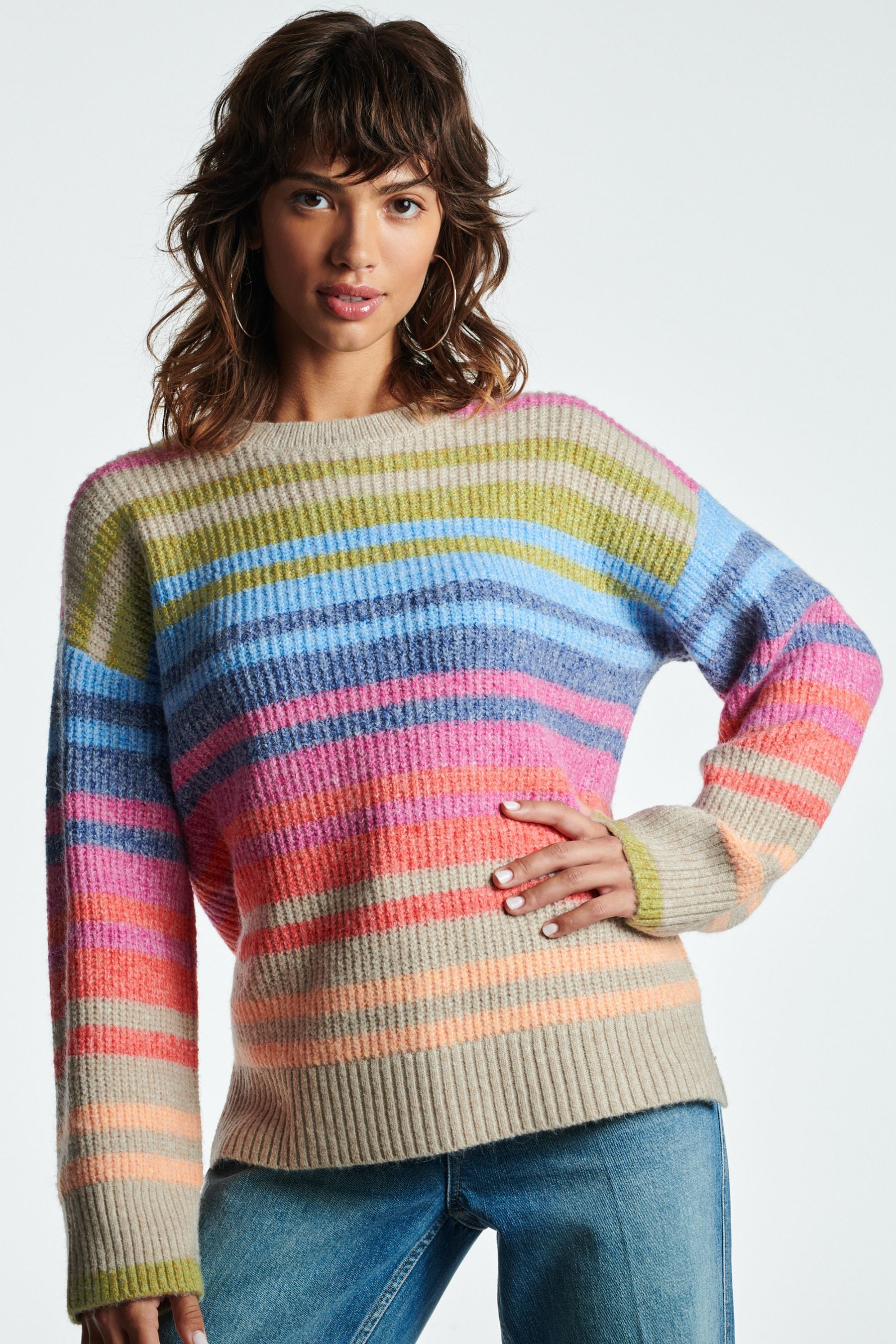 Next rainbow stripe jumper online