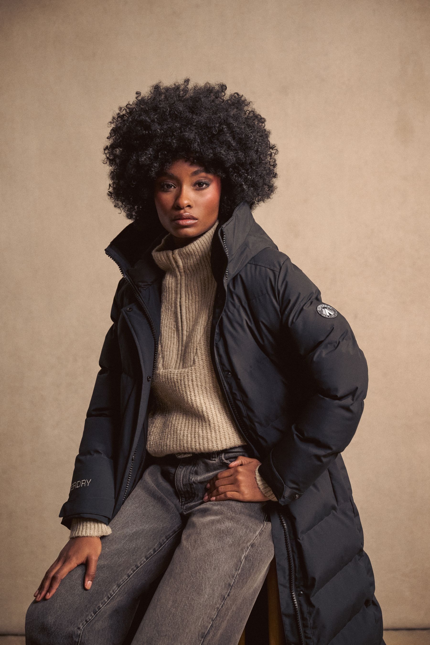 Buy Superdry Black City Chevron Padded Coats from the Next UK online shop