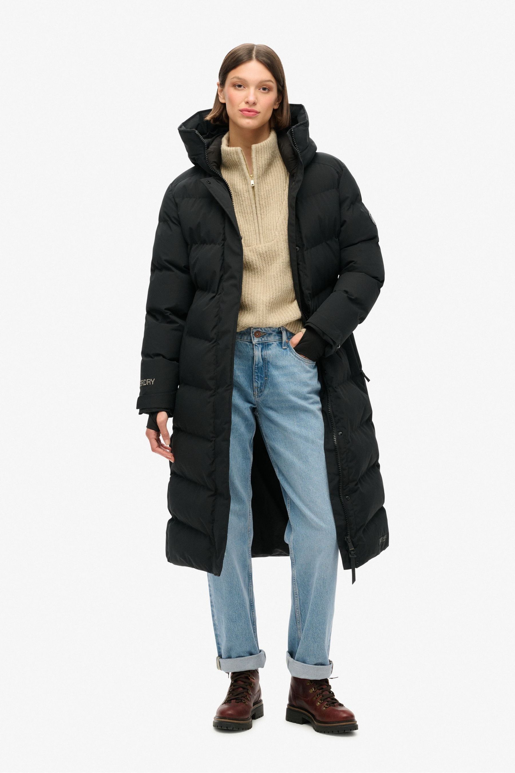 Buy Superdry Black City Chevron Padded Coats from the Next UK online shop