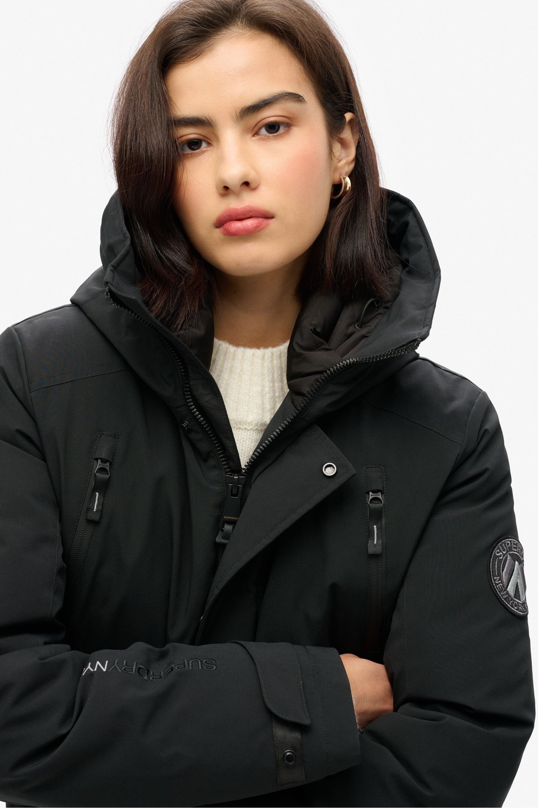 Buy Superdry Black City Padded Bomber Jacket from Next Luxembourg