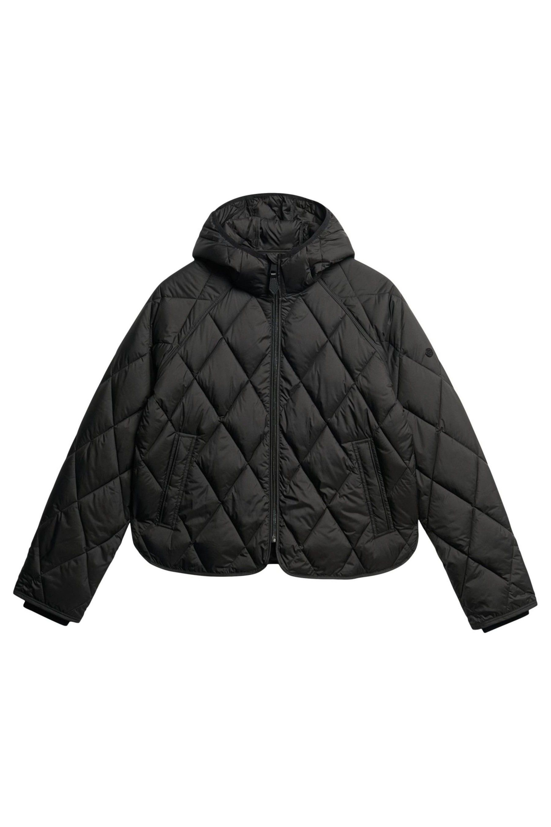 Buy Superdry Black Hooded Quilt Liner Jacket from Next Canada