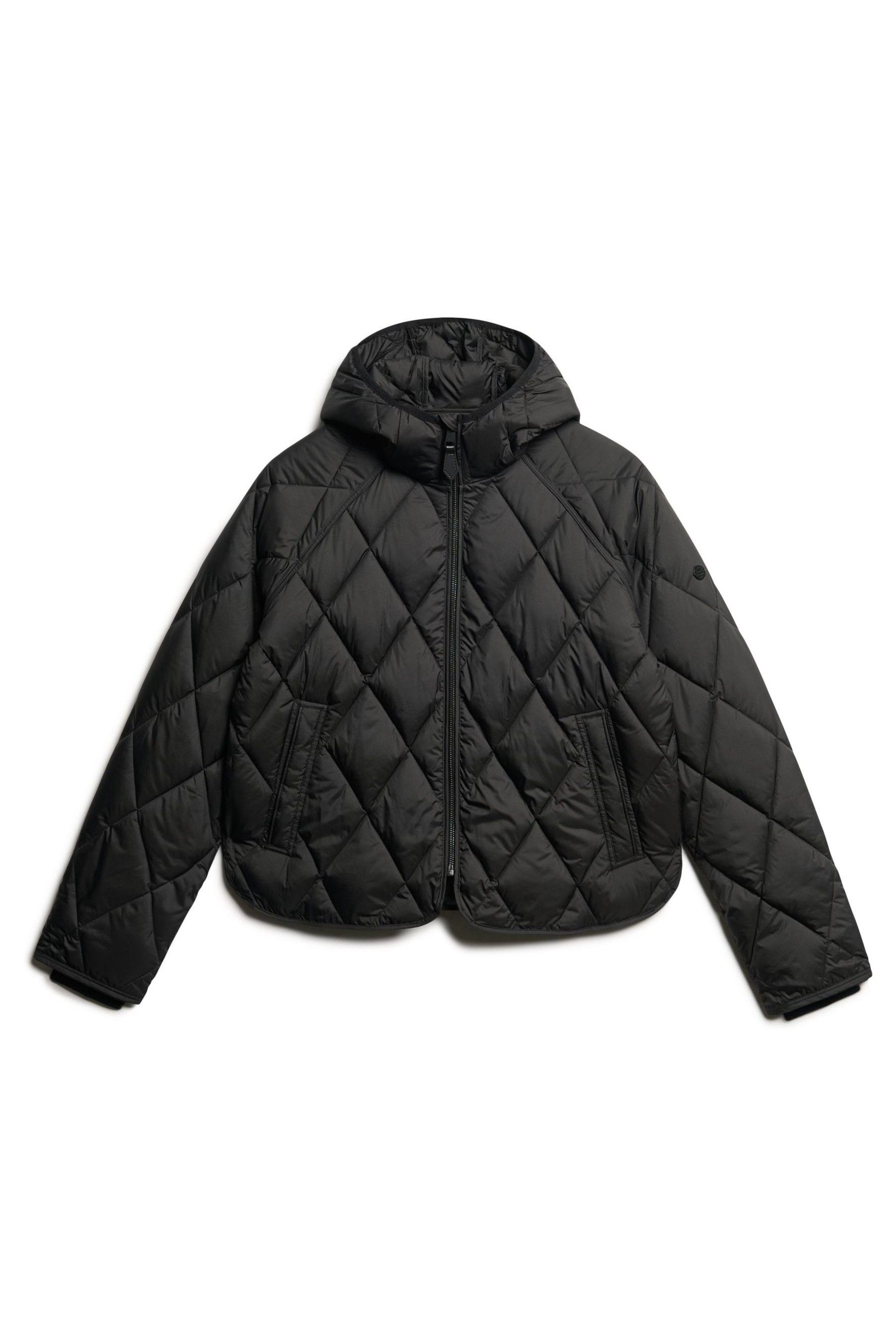 Buy Superdry Black Hooded Quilt Liner Jacket from Next Canada