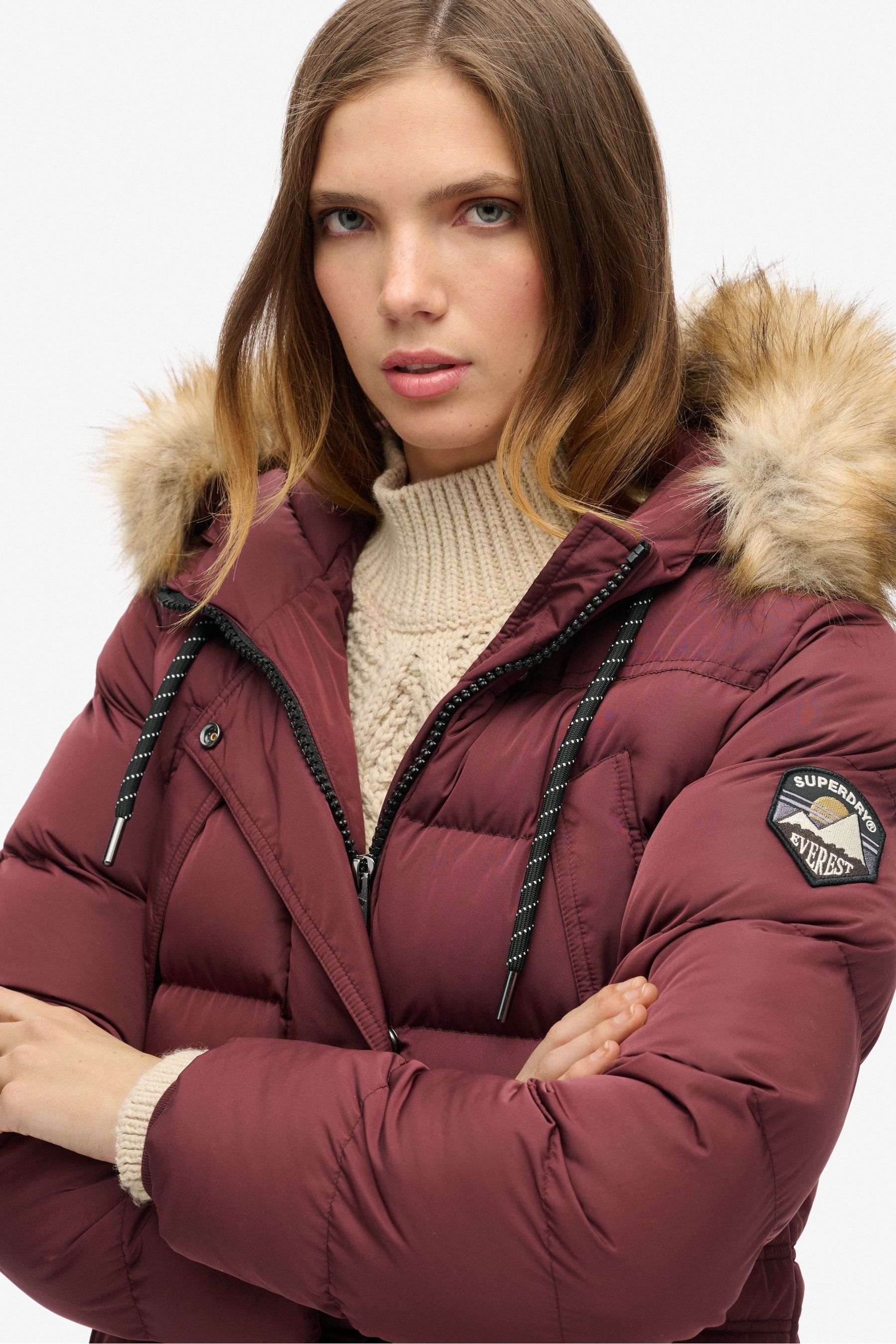 Superdry burgundy jacket hotsell