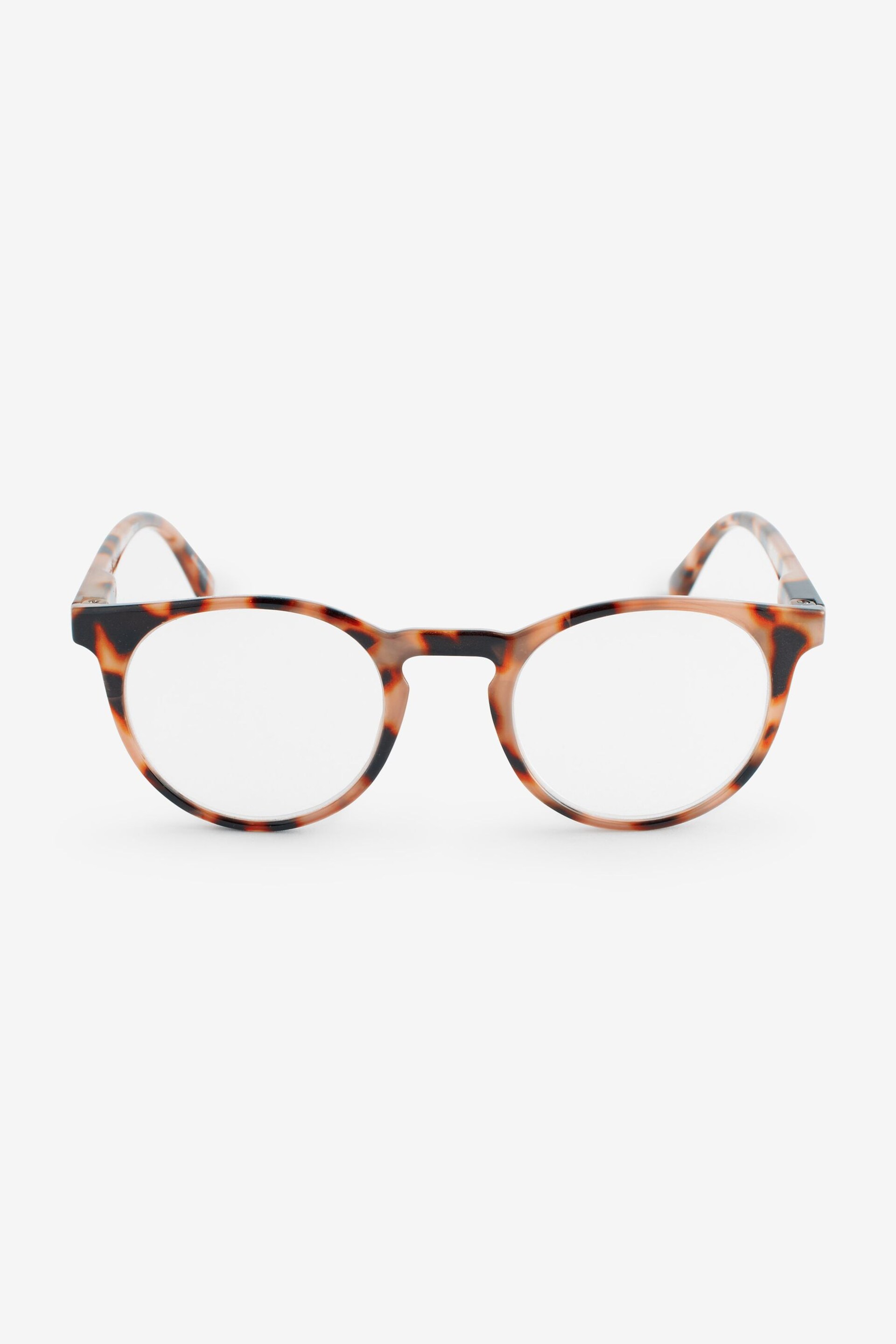 Tortoiseshell Brown Round Ready to Read Glasses - Image 2 of 6