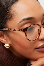 Tortoiseshell Brown Round Ready to Read Glasses - Image 6 of 6