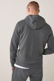 Charcoal Grey Zip Through Hoodie - Image 2 of 5